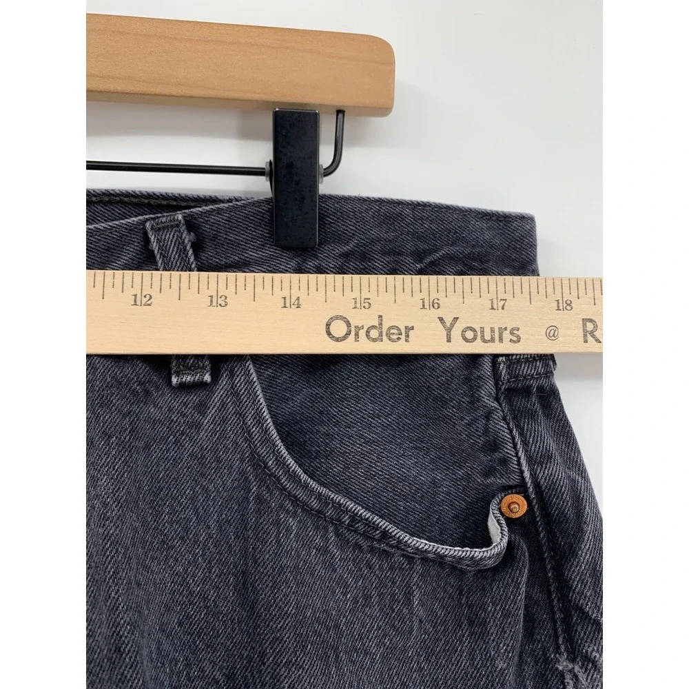 Levis 501 Jeans Mens 36x28 Black Straight Leg Button Fly Fade (Tag 36x30)